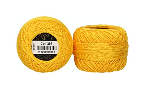 Anchor 4591008-00297 Stickgarne, 100% Baumwolle, ginster, Stärke 8, 82m, 16 Gramm Anchor 4591008-00297 Stickgarne, 100% Baumwolle, ginster, Stärke 8, 82m, 16 Gramm von Anchor