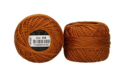 Anchor 4591008-00309 Stickgarne, 100% Baumwolle, goldbraun, Stärke 8, 82m, 16 Gramm Anchor 4591008-00309 Stickgarne, 100% Baumwolle, goldbraun, Stärke 8, 82m, 16 Gramm von Anchor