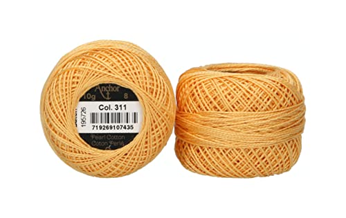 Anchor 4591008-00311 Stickgarne, 100% Baumwolle, apricot hell, Stärke 8, 82m, 16 Gramm Anchor 4591008-00311 Stickgarne, 100% Baumwolle, apricot hell, Stärke 8, 82m, 16 Gramm von Anchor