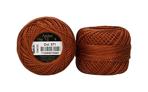 Anchor 4591008-00371 Stickgarne, 100% Baumwolle, nougat, Stärke 8, 82m, 16 Gramm Anchor 4591008-00371 Stickgarne, 100% Baumwolle, nougat, Stärke 8, 82m, 16 Gramm von Anchor