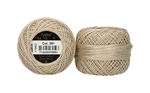Anchor 4591008-00391 Stickgarne, 100% Baumwolle, grege, Stärke 8, 82m, 16 Gramm Anchor 4591008-00391 Stickgarne, 100% Baumwolle, grege, Stärke 8, 82m, 16 Gramm von Anchor