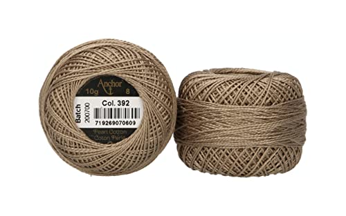 Anchor 4591008-00392 Stickgarne, 100% Baumwolle, tundra, Stärke 8, 82m, 16 Gramm Anchor 4591008-00392 Stickgarne, 100% Baumwolle, tundra, Stärke 8, 82m, 16 Gramm von Anchor