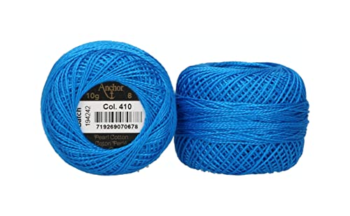 Anchor 4591008-00410 Stickgarne, 100% Baumwolle, blautürkis dunkel, Stärke 8, 82m, 16 Gramm Anchor 4591008-00410 Stickgarne, 100% Baumwolle, blautürkis dunkel, Stärke 8, 82m, 16 Gramm von Anchor