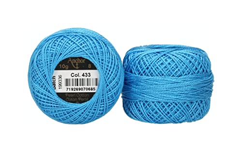 Anchor 4591008-00433 Stickgarne, 100% Baumwolle, blautürkis, Stärke 8, 82m, 16 Gramm Anchor 4591008-00433 Stickgarne, 100% Baumwolle, blautürkis, Stärke 8, 82m, 16 Gramm von Anchor