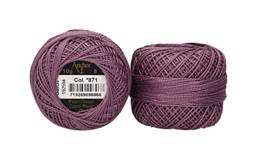 Anchor 4591008-00871 Stickgarne, 100% Baumwolle, malve, Stärke 8, 82m, 16 Gramm Anchor 4591008-00871 Stickgarne, 100% Baumwolle, malve, Stärke 8, 82m, 16 Gramm von Anchor