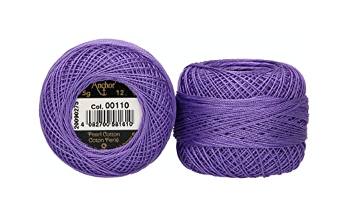 Anchor 4596012-00110 Stickgarne, 100% Baumwolle, 110, Stärke 12, 56m, 9 Gramm von Anchor