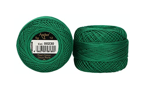 Anchor 4596012-00230 Stickgarne, 100% Baumwolle, 230, Stärke 12, 56m, 9 Gramm von Anchor