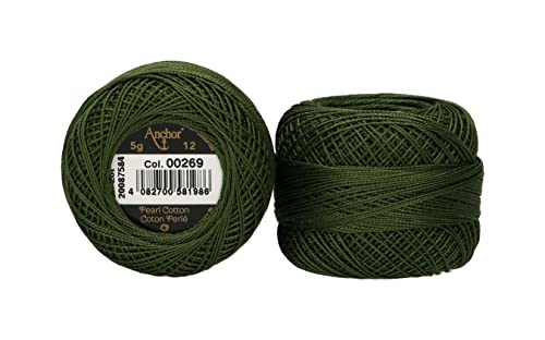 Anchor 4596012-00269 Stickgarne, 100% Baumwolle, 269, Stärke 12, 56m, 9 Gramm von Anchor