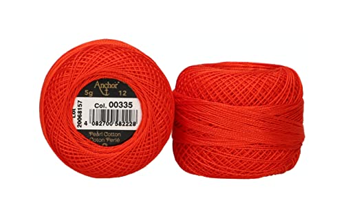 Anchor 4596012-00335 Stickgarne, 100% Baumwolle, 335, Stärke 12, 56m, 9 Gramm von Anchor