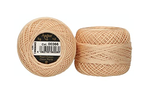 Anchor 4596012-00366 Stickgarne, 100% Baumwolle, 366, Stärke 12, 56m, 9 Gramm von Anchor