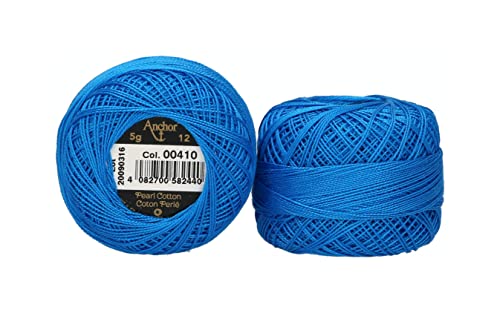 Anchor 4596012-00410 Stickgarne, 100% Baumwolle, 410, Stärke 12, 56m, 9 Gramm von Anchor