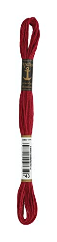 Anchor 4635000-00043 Stickgarn, Baumwolle, rubinrot, 3 Anchor 4635000-00043 Stickgarn, Baumwolle, rubinrot, 3 von Anchor