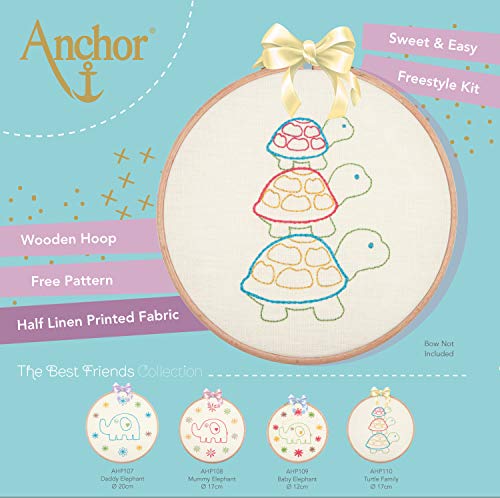 Anchor AHP110 Best Friends Collection Leinen Schildkrötenfamilie Kits and Canvas, Baumwolle, Multifarbig, Diam 17cm Anchor AHP110 Best Friends Collection Leinen Schildkrötenfamilie Kits and Canvas, Baumwolle, Multifarbig, Diam 17cm von Anchor