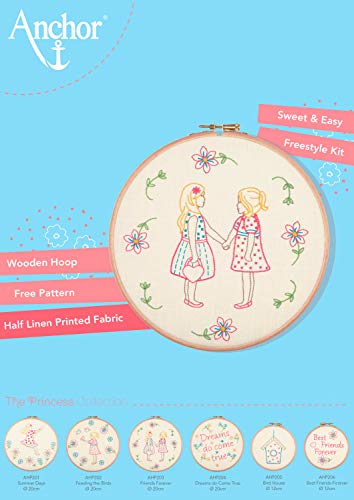 Anchor AHP203 Princess Collection Leinen Freunde für Immer Kits and Canvas, Baumwolle, Multifarbig, Diam 20cm Anchor AHP203 Princess Collection Leinen Freunde für Immer Kits and Canvas, Baumwolle, Multifarbig, Diam 20cm von Anchor