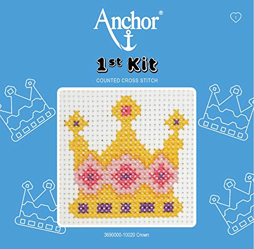 Anchor Kreuzstich-Kits, 100% Baumwolle, Durchsichtig, 10 x 10cm von Anchor