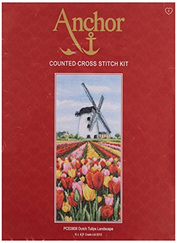 Anchor Kreuzstich-Set Niederländische Tulpenlandschaft, Zählmuster Anchor Kreuzstich-Set Niederländische Tulpenlandschaft, Zählmuster von Anchor