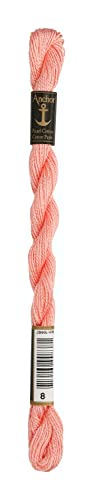 Anchor Perlgarn Stärke 5 4585000-00008 lachsrosa Stickgarn, 100 % Baumwolle, 5g Strängchen Anchor Perlgarn Stärke 5 4585000-00008 lachsrosa Stickgarn, 100 % Baumwolle, 5g Strängchen von Anchor