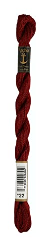 Anchor Perlgarn Stärke 5 4585000-00022 dunkelrot Stickgarn, 100 % Baumwolle, 5g Strängchen Anchor Perlgarn Stärke 5 4585000-00022 dunkelrot Stickgarn, 100 % Baumwolle, 5g Strängchen von Anchor