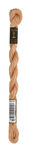 Anchor Perlgarn Stärke 5 4585000-00367 brandy Stickgarn, 100 % Baumwolle, 5g Strängchen von Anchor