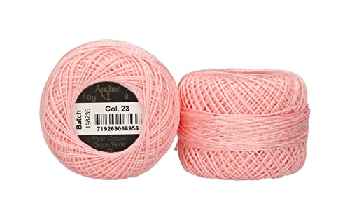 Anchor Perlgarn 8, 4591008-00023, Farbe:Rose hell, Stickgarne von Anchor