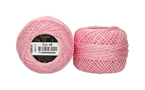 Anchor Perlgarn 8, 4591008-00049, Farbe:himbeerrosa, Stickgarne von Anchor