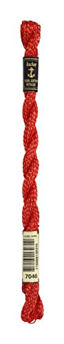 Anchor Stickgarne, 89% Baumwolle, 11% Metallised Polyester, rot Gold, Stärke 5, 5 g, 7 Anchor Stickgarne, 89% Baumwolle, 11% Metallised Polyester, rot Gold, Stärke 5, 5 g, 7 von Anchor