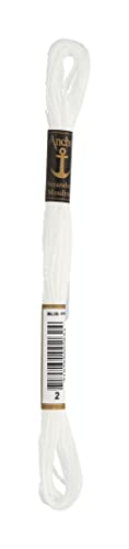 Anchor Sticktwist 4635000-00002 weiß Stickgarn, 100 % Baumwolle Anchor Sticktwist 4635000-00002 weiß Stickgarn, 100 % Baumwolle von Anchor Maia