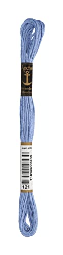 Anchor Sticktwist 4635000-00121 jeansblau Stickgarn, 100 % Baumwolle von Anchor