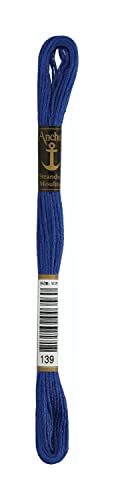 Anchor Sticktwist 4635000-00139 royal Stickgarn, 100 % Baumwolle von Anchor