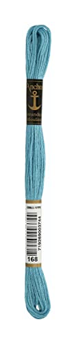 Anchor Sticktwist 4635000-00168 lichtblau Stickgarn, 100 % Baumwolle von Anchor