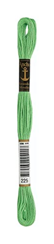 Anchor Sticktwist 4635000-00225 smaragdgrün Stickgarn, 100 % Baumwolle von Anchor