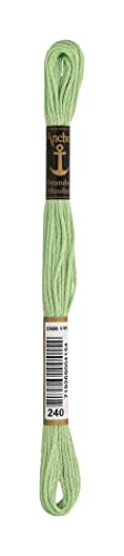 Anchor Sticktwist 4635000-00240 blassgrün Stickgarn, 100 % Baumwolle von Anchor
