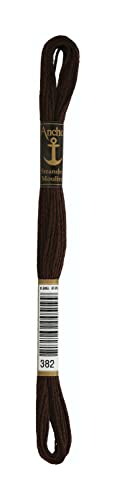 Anchor Sticktwist 4635000-00382 ebenholz Stickgarn, 100 % Baumwolle von Anchor