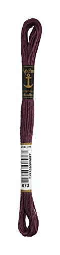 Anchor Sticktwist 4635000-00873 aubergine Stickgarn, 100 % Baumwolle von Anchor