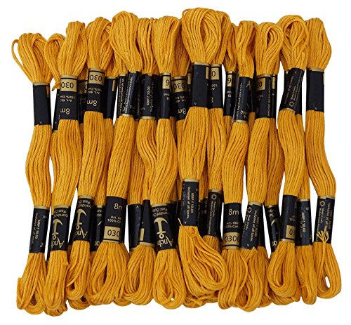 Anchor Stranded Baumwollfaden Floss-Kreuz-Stich Handstickerei Packung mit 25 Skeins-Gelb Anchor Stranded Baumwollfaden Floss-Kreuz-Stich Handstickerei Packung mit 25 Skeins-Gelb von Anchor