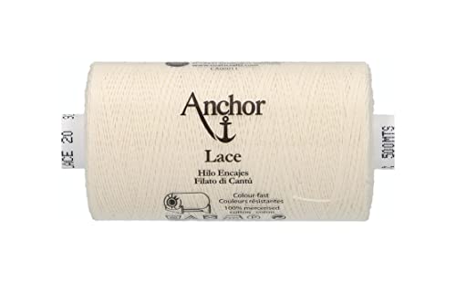 Anchor T194020-00926 Klöppelgarn, 100% Baumwolle, 926, Stärke 20, 500m, 42 Gramm von Anchor