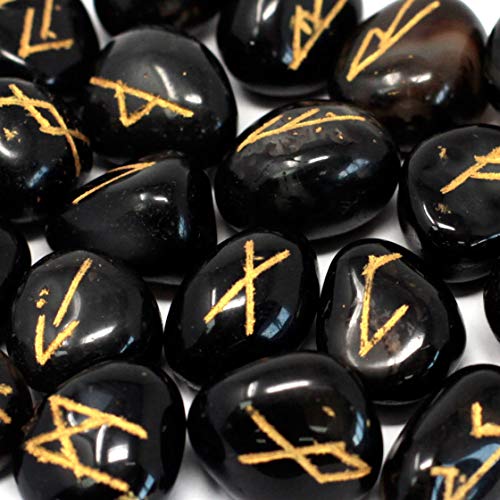 Indische Runen im Beutel - Schwarzer Onyx Indische Runen im Beutel - Schwarzer Onyx von Ancient Wisdom