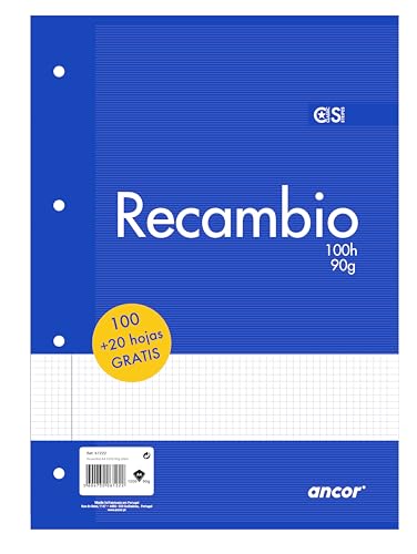 Ersatz A4, 100 + 20 Blatt, 90 g, Q4 x 4, 4 Löcher Ancor 061222 Ersatz A4, 100 + 20 Blatt, 90 g, Q4 x 4, 4 Löcher Ancor 061222 von Ancor