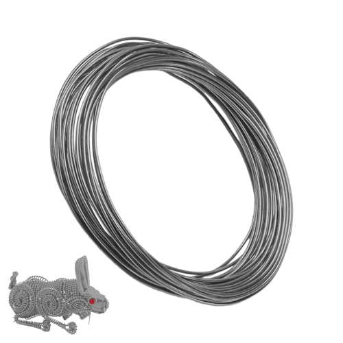 Ancsttu Aluminium Basteldraht, Biegsamer Schmuckdraht für Schmuckherstellung, Zubehör Für Armband Halskette Schmucksteinwickeln Perlenarbeiten von Ancsttu