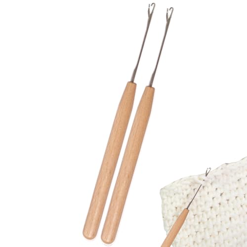Ancsttu Häkelnadel - 2 Stück Stricknadeln Zum Weben,Antirutsch Ergonomisch Für Anfänger Zum Häkeln Sticken Perlenfädeln Für Damen Herren Zuhause Puppenherstellung von Ancsttu