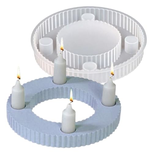 Silikonform Kerzenhalter, 4 Löcher Silikon Gießformen Kerzenhalter, Kerzenständer Silikonform Runder Stabkerzenhalter Kerzenformen Für Heimdekoration Festival Workshop Tisch Partys Silikonform Kerzenhalter, 4 Löcher Silikon Gießformen Kerzenhalter, Kerzenständer Silikonform Runder Stabkerzenhalter Kerzenformen Für Heimdekoration Festival Workshop Tisch Partys von Ancsttu