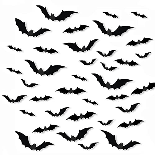 Ancuioyz 44 Stück Halloween Fledermäuse,Halloween-Dekorationsfledermäuse, realistische Fledermäuse, Dekor Halloween-Party Ancuioyz 44 Stück Halloween Fledermäuse,Halloween-Dekorationsfledermäuse, realistische Fledermäuse, Dekor Halloween-Party von Ancuioyz
