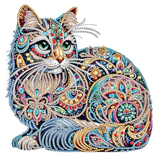 Andibro Diamond Art Painting Katze,DIY 5D Tiere Diamant Painting Set für Erwachsene Kinder Diamontpating Arts Craft Dekoration als Geschenk Zuhause Wandkunst Dekoration 30 x 30 cm Andibro Diamond Art Painting Katze,DIY 5D Tiere Diamant Painting Set für Erwachsene Kinder Diamontpating Arts Craft Dekoration als Geschenk Zuhause Wandkunst Dekoration 30 x 30 cm von Andibro