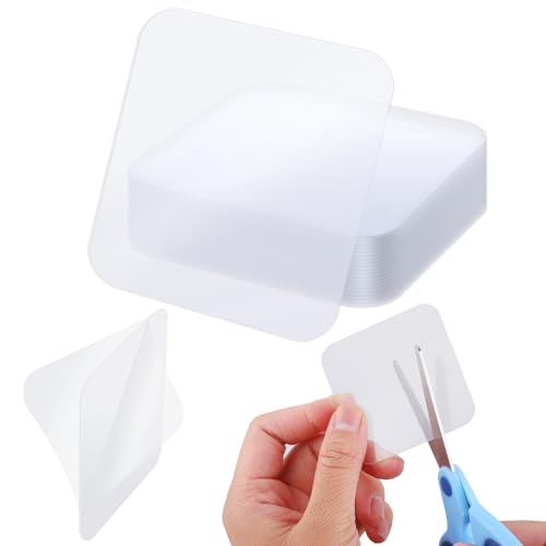 Andibro Quadratische doppelseitige Klebepads, 20 Stück transparentes zweiseitiges Klebeband robustes Wandmontageband, nicht abfärbendes klares, vorgeschnittenes quadratisches Klebeband für Teppich Andibro Quadratische doppelseitige Klebepads, 20 Stück transparentes zweiseitiges Klebeband robustes Wandmontageband, nicht abfärbendes klares, vorgeschnittenes quadratisches Klebeband für Teppich von Andibro