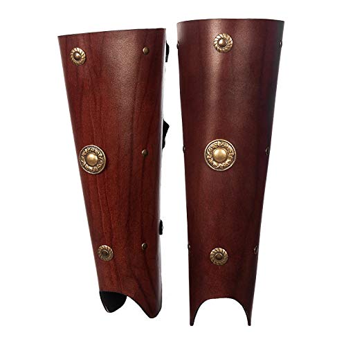 Andracor - Beinschienen Römischer Gladiator - Echtleder für Legionäre, Antike, Sparta & LARP - Braun Andracor - Beinschienen Römischer Gladiator - Echtleder für Legionäre, Antike, Sparta & LARP - Braun von Andracor