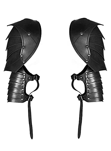Andracor - Elegante Schuppen Schulterplatten - Extrem robuste Leder Rüstung – Schwarz - Zubehör LARP Mittelalter Wikinger & Schaukampf Andracor - Elegante Schuppen Schulterplatten - Extrem robuste Leder Rüstung – Schwarz - Zubehör LARP Mittelalter Wikinger & Schaukampf von Andracor