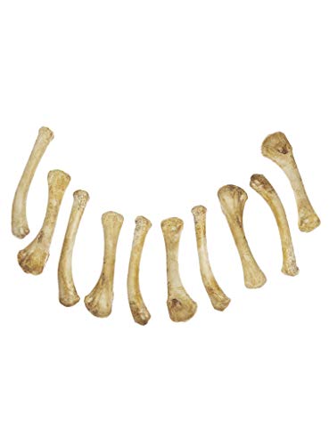 Andracor - handbemaltes Knochenset aus Gießharz - Hühnerbeine (10 Stück) - individuell einsetzbar für LARP, Mittelalter, Hexen & Zauberer, Fantasy & Cosplay von Andracor