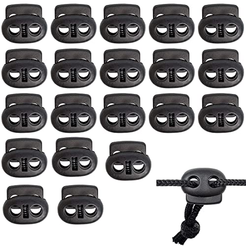 Androxeda 20 Pack Kordel Stopper mit 2 Loch für bis Ø 4 mm Kordeln Gummikordel Stopper Schnellverschluss Schnürsenkel Schnur Rutsche Band Klemme Kordelstopper Androxeda 20 Pack Kordel Stopper mit 2 Loch für bis Ø 4 mm Kordeln Gummikordel Stopper Schnellverschluss Schnürsenkel Schnur Rutsche Band Klemme Kordelstopper von Androxeda