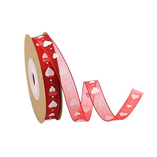 1 Rolle Herzförmiges Satinband,Schleifenband,Geschenkband,Stoffband,Seidenbänder,Dekoband für Weihnachten,Hochzeit,Geschenkverpackung,Haarschleifen,Blumenstrauß,Farbe B,10m x 10mm 1 Rolle Herzförmiges Satinband,Schleifenband,Geschenkband,Stoffband,Seidenbänder,Dekoband für Weihnachten,Hochzeit,Geschenkverpackung,Haarschleifen,Blumenstrauß,Farbe B,10m x 10mm von Anevous