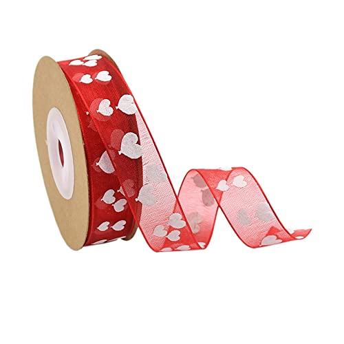 1 Rolle Herzförmiges Satinband,Schleifenband,Geschenkband,Stoffband,Seidenbänder,Dekoband für Weihnachten,Hochzeit,Geschenkverpackung,Haarschleifen,Blumenstrauß,Farbe H,10m x 15mm 1 Rolle Herzförmiges Satinband,Schleifenband,Geschenkband,Stoffband,Seidenbänder,Dekoband für Weihnachten,Hochzeit,Geschenkverpackung,Haarschleifen,Blumenstrauß,Farbe H,10m x 15mm von Anevous